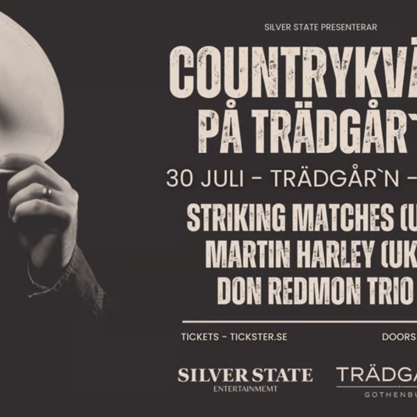 COUNTRYKVÄLL PÅ TRÄDGÅR'N - 30 JULI